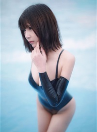 Take Mo Zi NO.01 Firefly Chimelong Water Park black latex swimsuit(40)